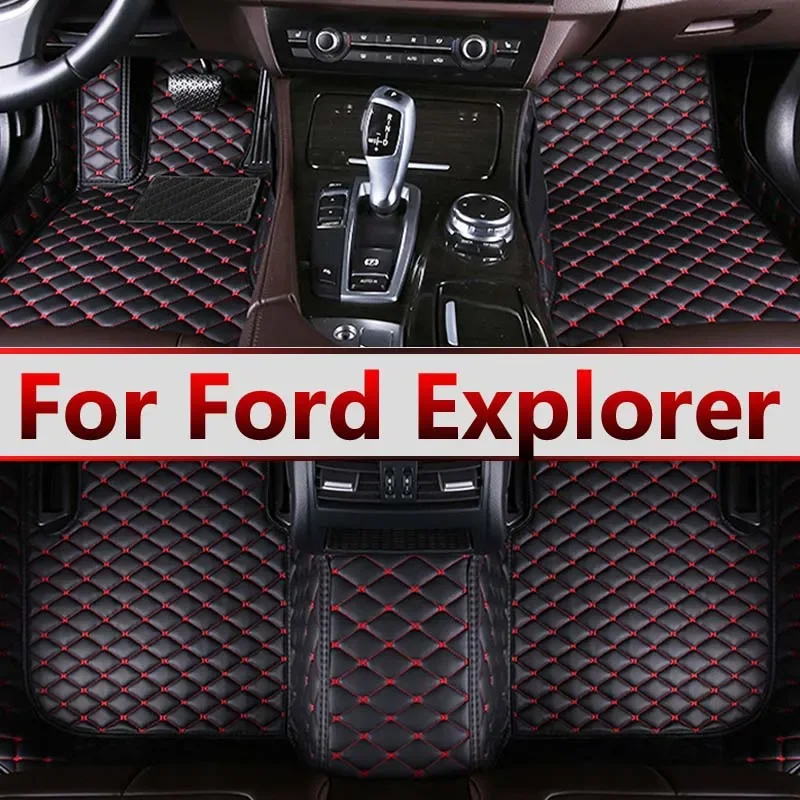 

Автомобильный коврик для Ford Explorer Classic U502 7seat 2016 ~ 2019 Нескользящая накладка Водонепроницаемые накладки Коврики Кожаные аксессуары