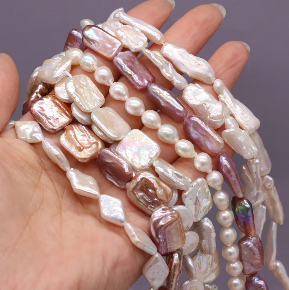 AA+ Natural Freshwater Pearls with Irregular White Beads Exquisite Appearance for DIY Women Elegant Necklace Bracelet Jewelry