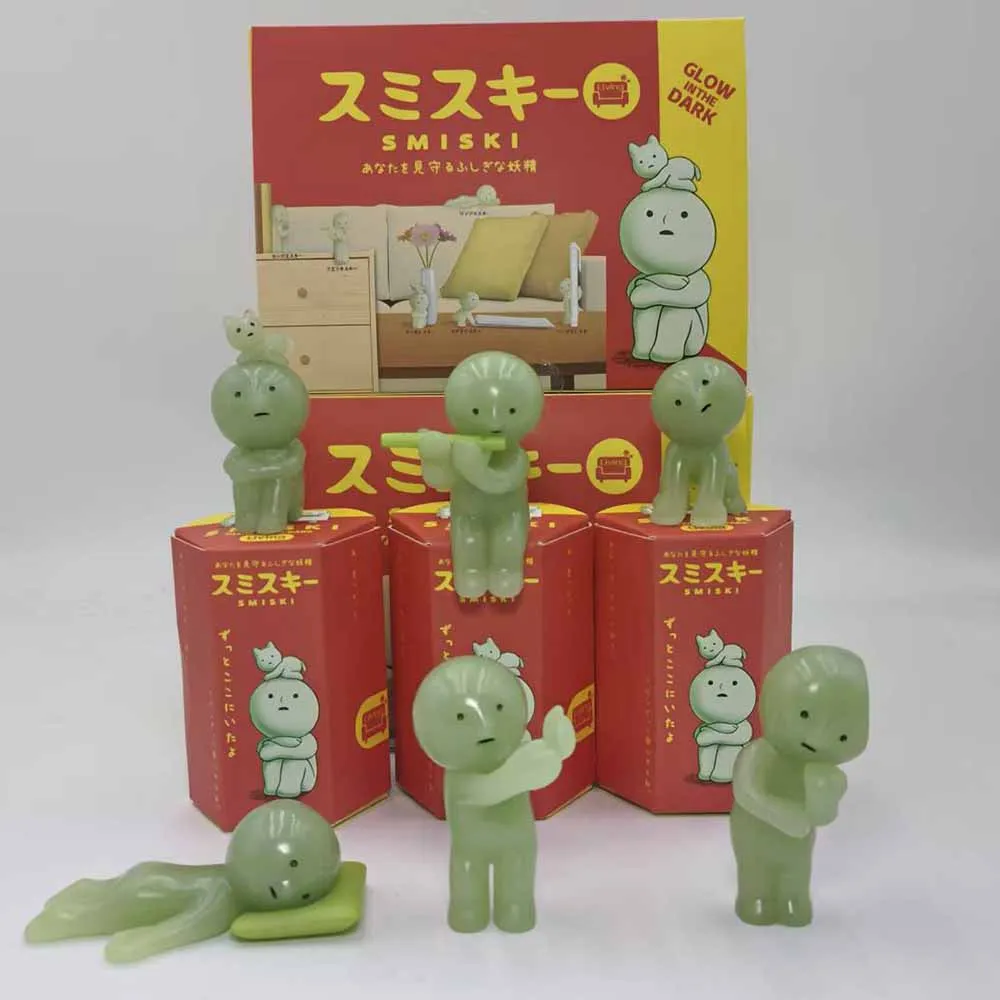 

Smiski Living Series Glow in the Dark Mini Figure Blind Box Daydreaming Thinking Mystery Box Living Room Doll Decoration Gift