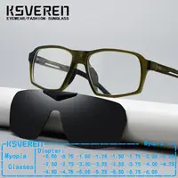 Gafas de sol polarizadas con Clip 2 en 1, lentes abatibles hacia arriba para hombres y mujeres, gafas deportivas antiluz azul para miopía, gafas graduadas terminadas