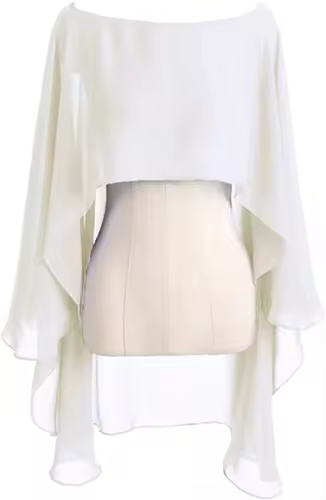 Chiffon Cape Bolero Women Femme Mariage Chalas Mujer Evening Wedding Bridal Jacket Wraps Accessories Peleryna Cloak Boda Shawl - Image 8
