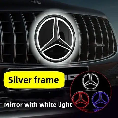 메르세데스 벤츠 W205 W218 W207 W176 W212 엠블럼 발광 장식등용 자동차 전면 그릴 로고 라이트 미러 페이스 LED 배지