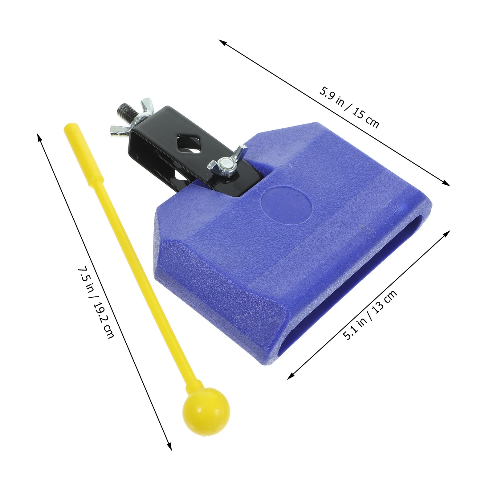 Cowbell Percussion Instrument Metal Drum Set Accessory Dual Bell Bright Color Durable Kids Musical For Beginners Practical