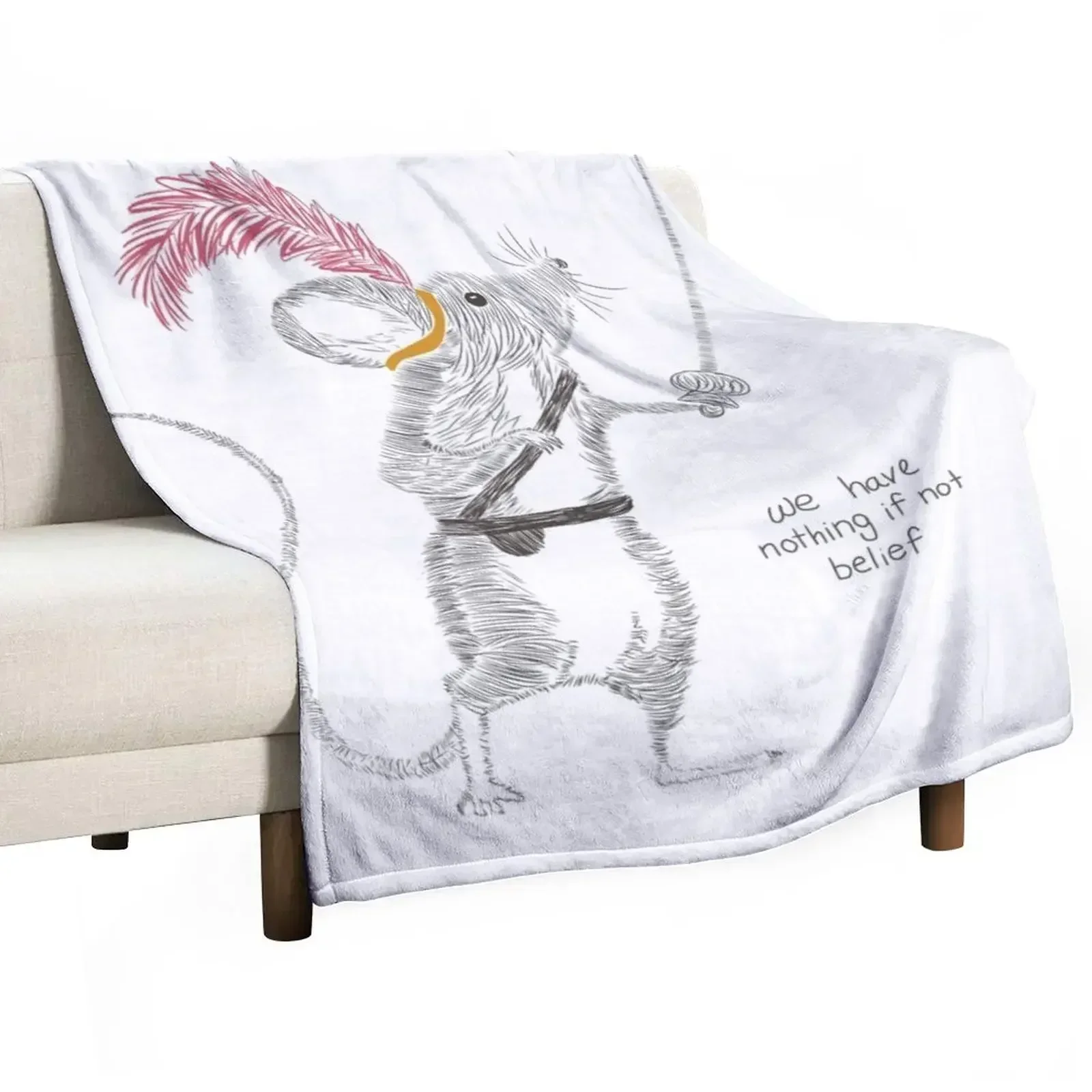 We Have Nothing If Not Belief Throw Blanket Fashion Sofas decorative Blankets