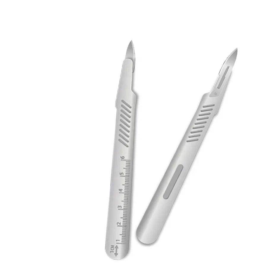 Sterilized Disposable Stainless/Carbon Steel 18 Surgical sc alp el Blade 18 With Plastic Handles