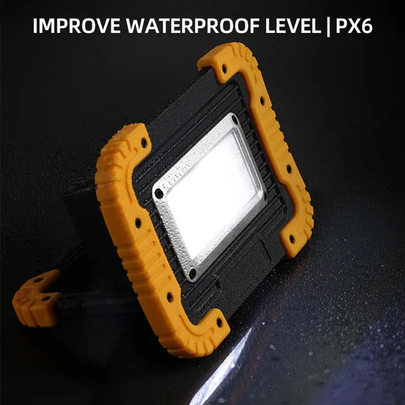 Portable Super Bright Spotlight 4 COB 3000LM Flashlight Solar Work Lamp Outdoor Camping Emergency Floodlight With Solar Panel