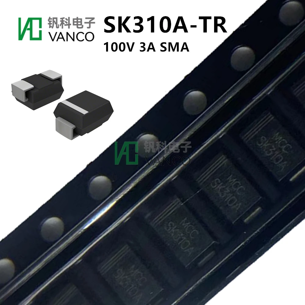 Kit diodi 20 pezzi SK310A-TR 100V 3A SMA In Sctock