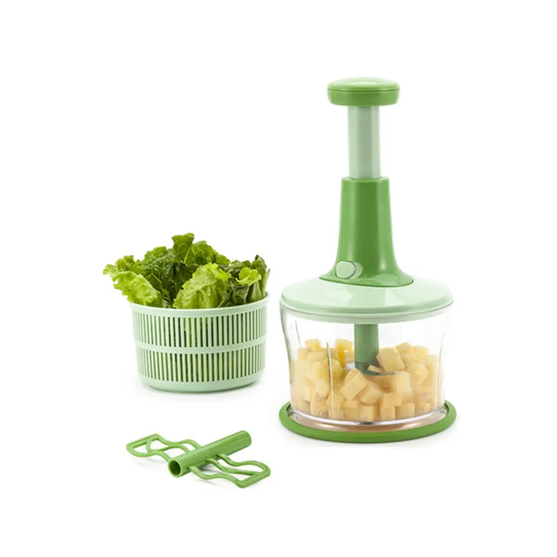 Manual meat grinder kitchen garlic masher household cooking machine vegetable dehydrator drain basket cutting vegetables