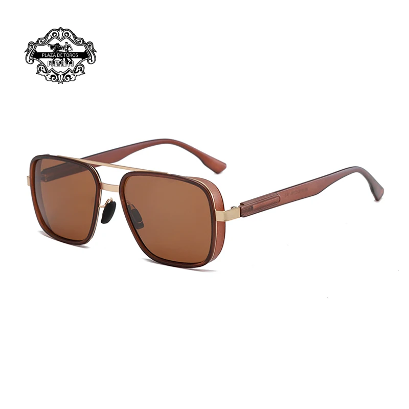 

Vintage Square Sunglasses Men Fashion Double Bridge Multicolor Shades Women Retro Trendy Brand Luxury Classics Sun Glasses