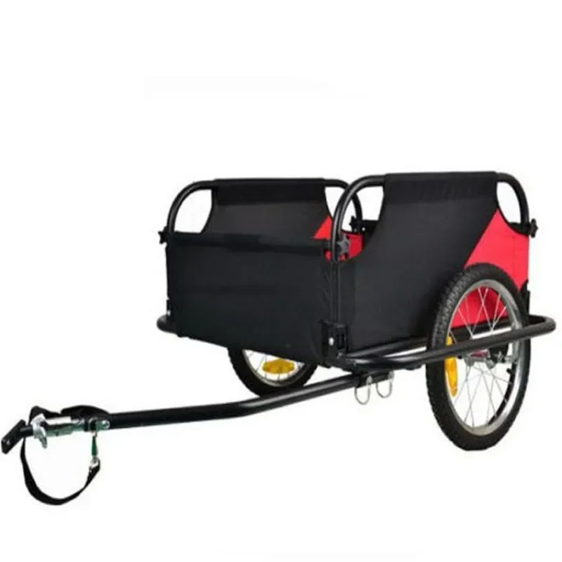 Bike Cargo Trailer Bicycle Rear Mounted Luggage Trailer Foldable Multifunctional Debris Trailer Shopping Cart Pet Trailer