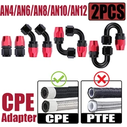 2X Universal 4AN 6AN 8AN 10AN 12AN Straight 0 45 90 180 Degree Swivel Hose End Fittings Adapter For CPE Oil Fuel Gas Hose Line