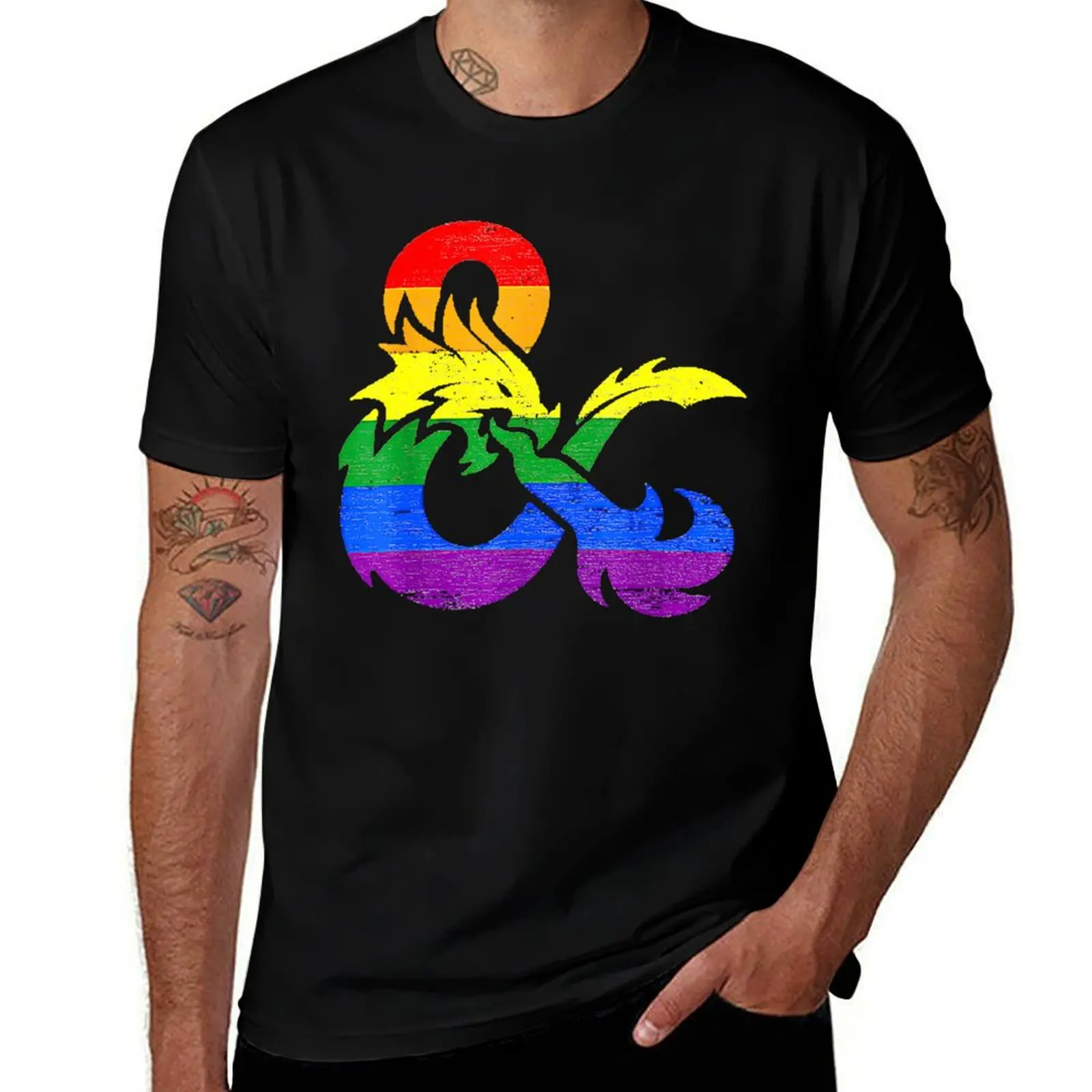 

LGBT Flag Pride Role Paying Gaming Gifts T-Shirt plus size clothes gifts for boyfriend funny shirt cotton Men's clothing