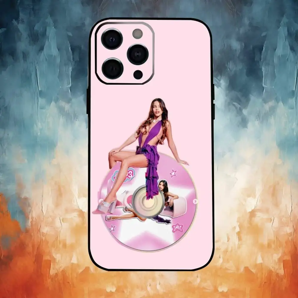 حافظة هاتف E-Emilia mp3 Mernes لهاتف iPhone17,16,15,14,13,12,11 Plus، Pro Max غطاء أسود ناعم