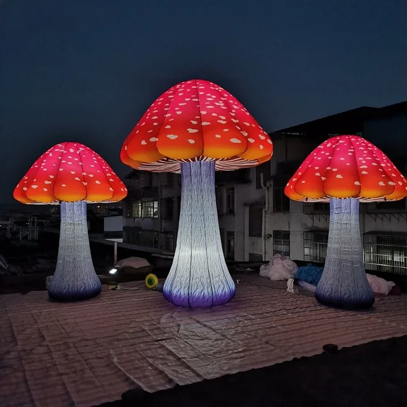 Yard beautiful night party decoration inflatable led inflatable model, inflatable plant mushroom for outdoor party