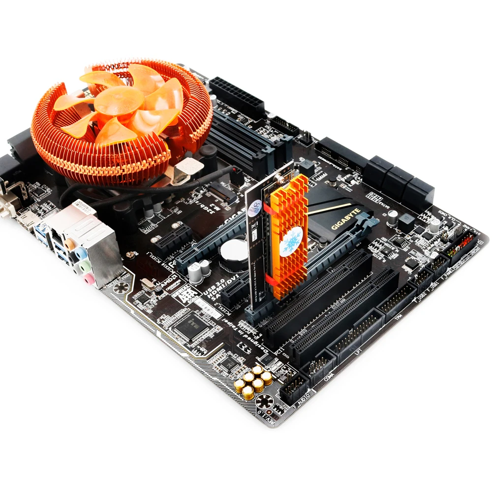 H1111Z + Gold M.2 SSD Cooling Support M Key 2230-2280 M2 SSD PCI Express adaptador Led M.2 NVMe SSD NGFF a PCIE 3,0 X4 Raiser Card