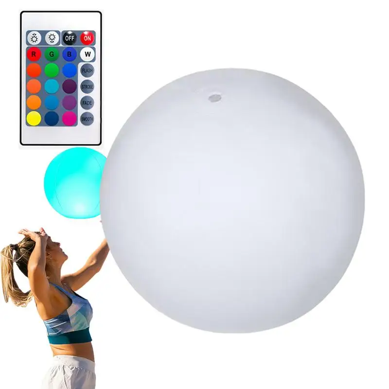 

Light Up Beach Balls 16 Light Colors Remote Control Pool Balls 4 Adjustable Light Modes Inflatable Neon Beach Balls For Kids &