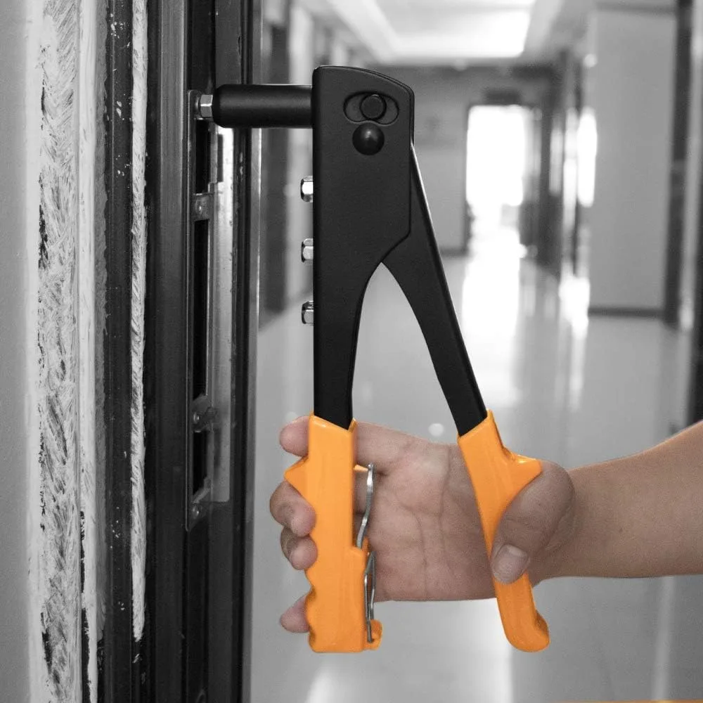 Imagem -05 - Conjunto de Arma Rebitador Resistente Inclui 100 Peças de Rebites Conjunto de Rebitador Manual Alicate de Rebite Cego Arma Faça Você Mesmo Rebites Porca Ferramentas Automotivas