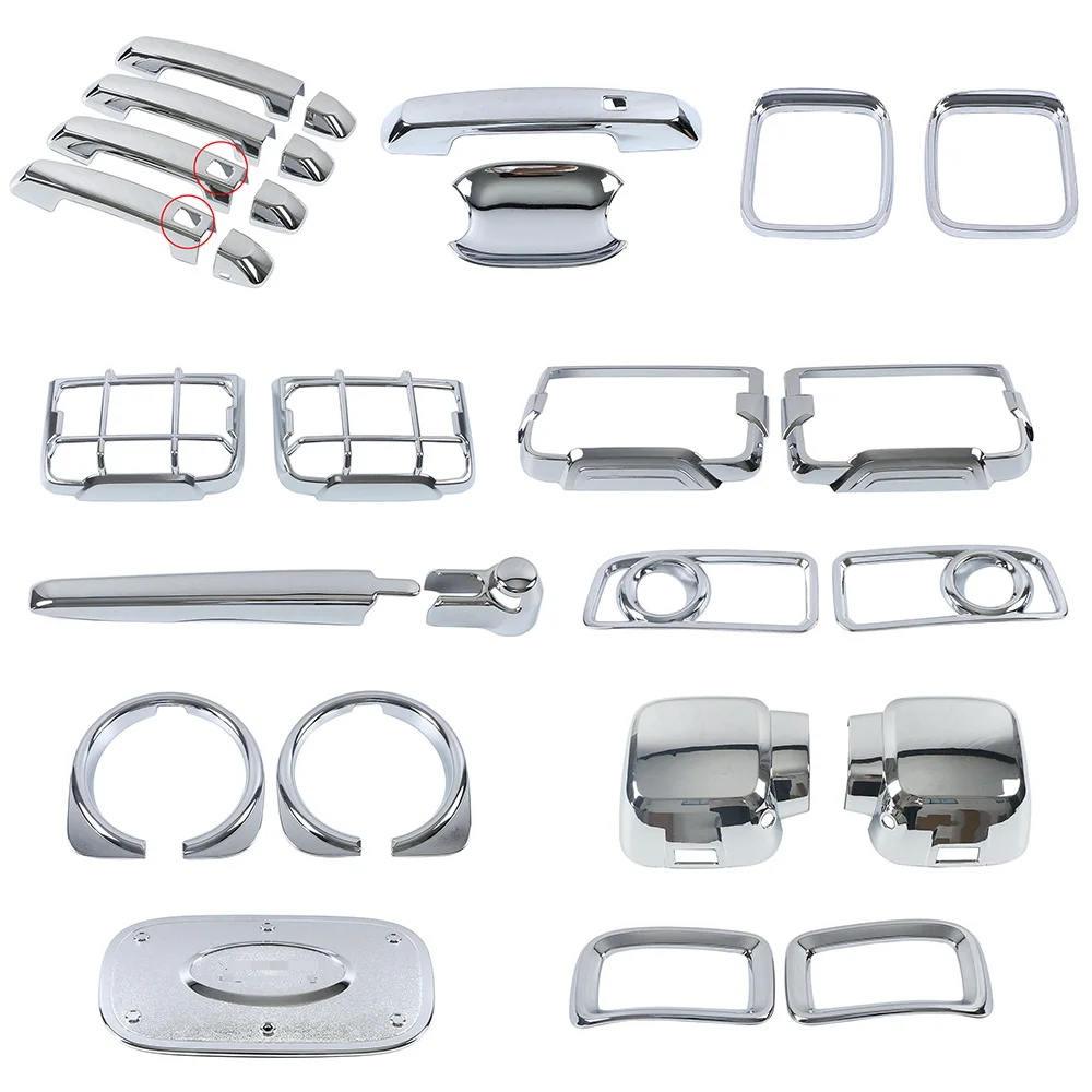 For GWM Tank 300 2021-2024 Chrome Door Handle Fuel Tank Cap Rearview Mirror Wiper Foglight Headlight Taillight Frame Cover Trim