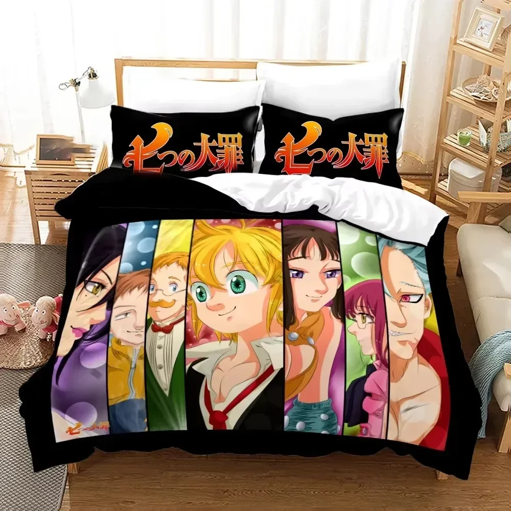 

Seven Deadly Sins Anime Meliodas Bedding Set 3D Printed Suitable for Bedroom Duvet Cover Set With Pillowcases Kids Home Textile
