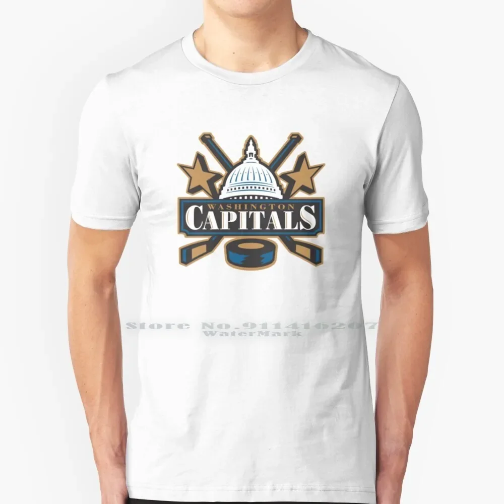 Capitals - Washington , Vintage T Shirt 100% Pure Cotton Retro Logo Old Classic