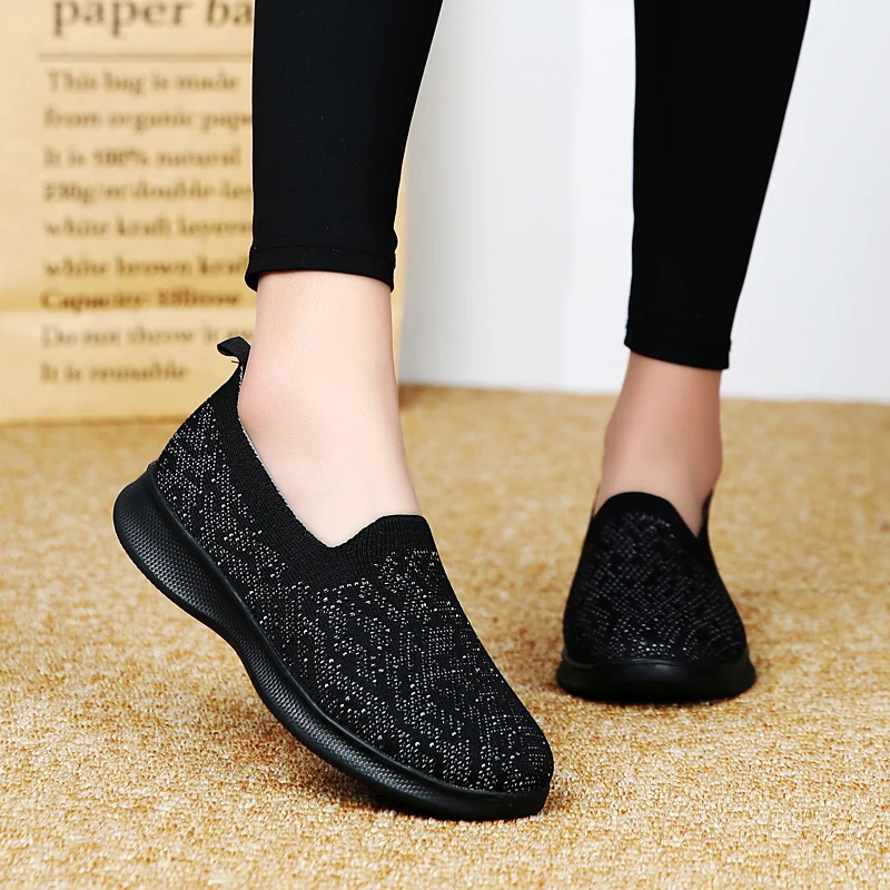 

Women's Flat Casual Shoes Summer High-quality Mesh Fabric Women's Sneakers Soft Sole Walking Comfortable Leisure Loafers Tennis