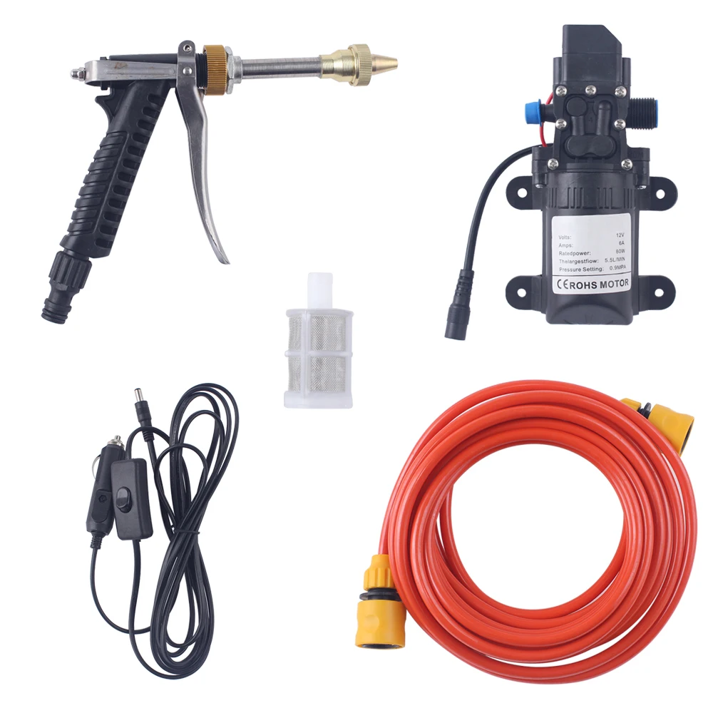 12V Máy Giặt Súng Bơm Áp Lực Cao Chăm Sóc Xe Di Động Máy Giặt Điện Vệ Sinh Tự Động Thiết Bị