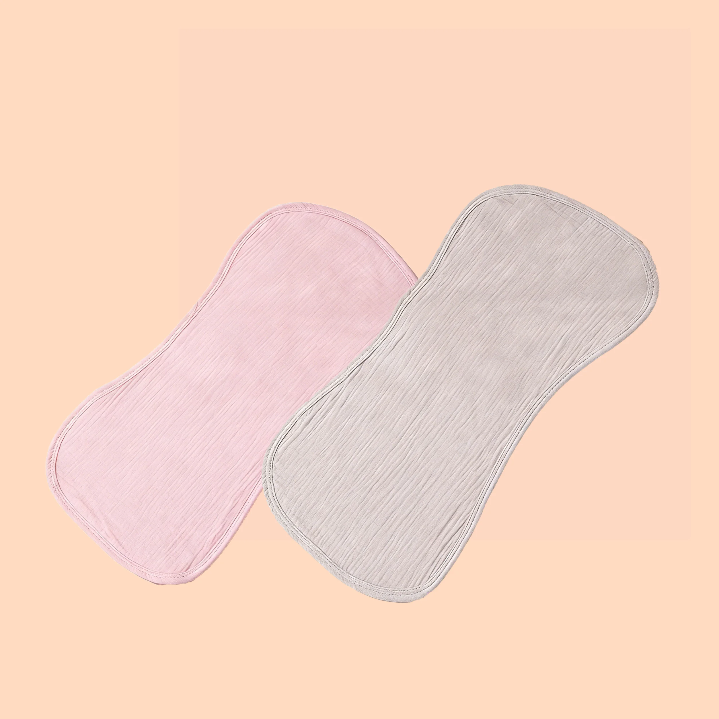 2 Pack Multi-use 6 Layer Burp Cloths Soft Absorbent Baby Burp Pad Nursing & Stroller Cover for Infant