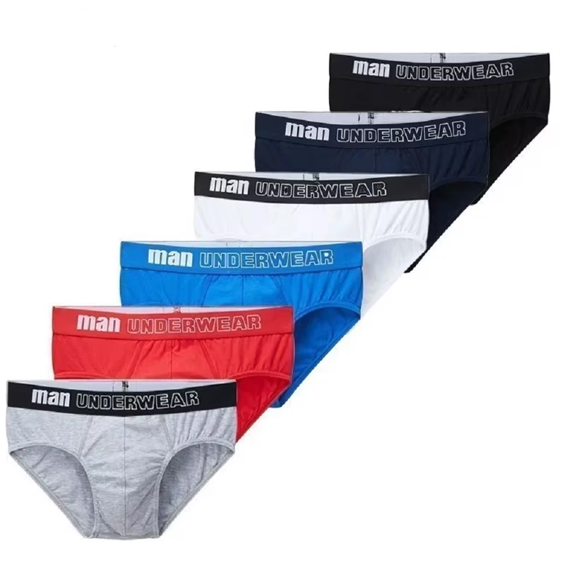 6pcs/Lot Sexy Underwear for Men Briefs Cotton Men\'s Sexy Panties Fashion Gay Underpants Male Soft Panty Bikini Brazilian