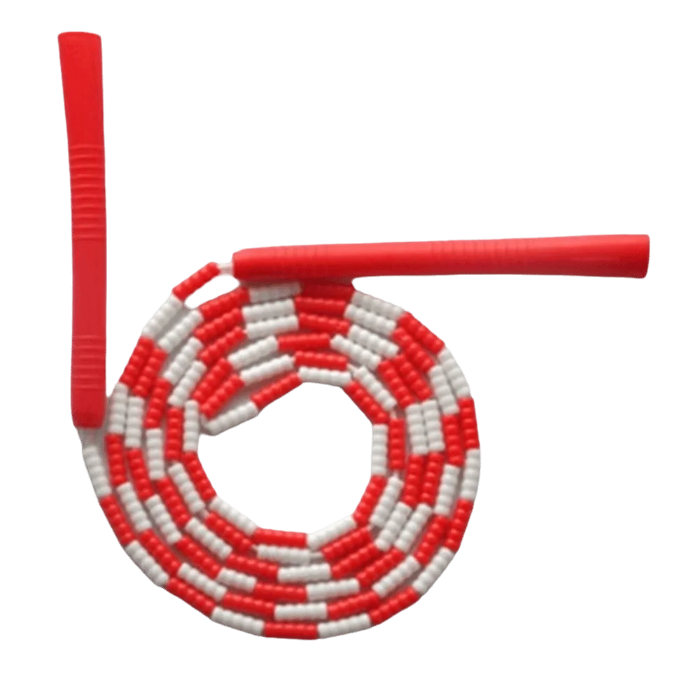 Seilspringen mit PVC-Perlen, segmentiertes Springseil mit TPU-Perlen, 2,8 Meter, Übungs-Springseil, Springseil für Heimtraining