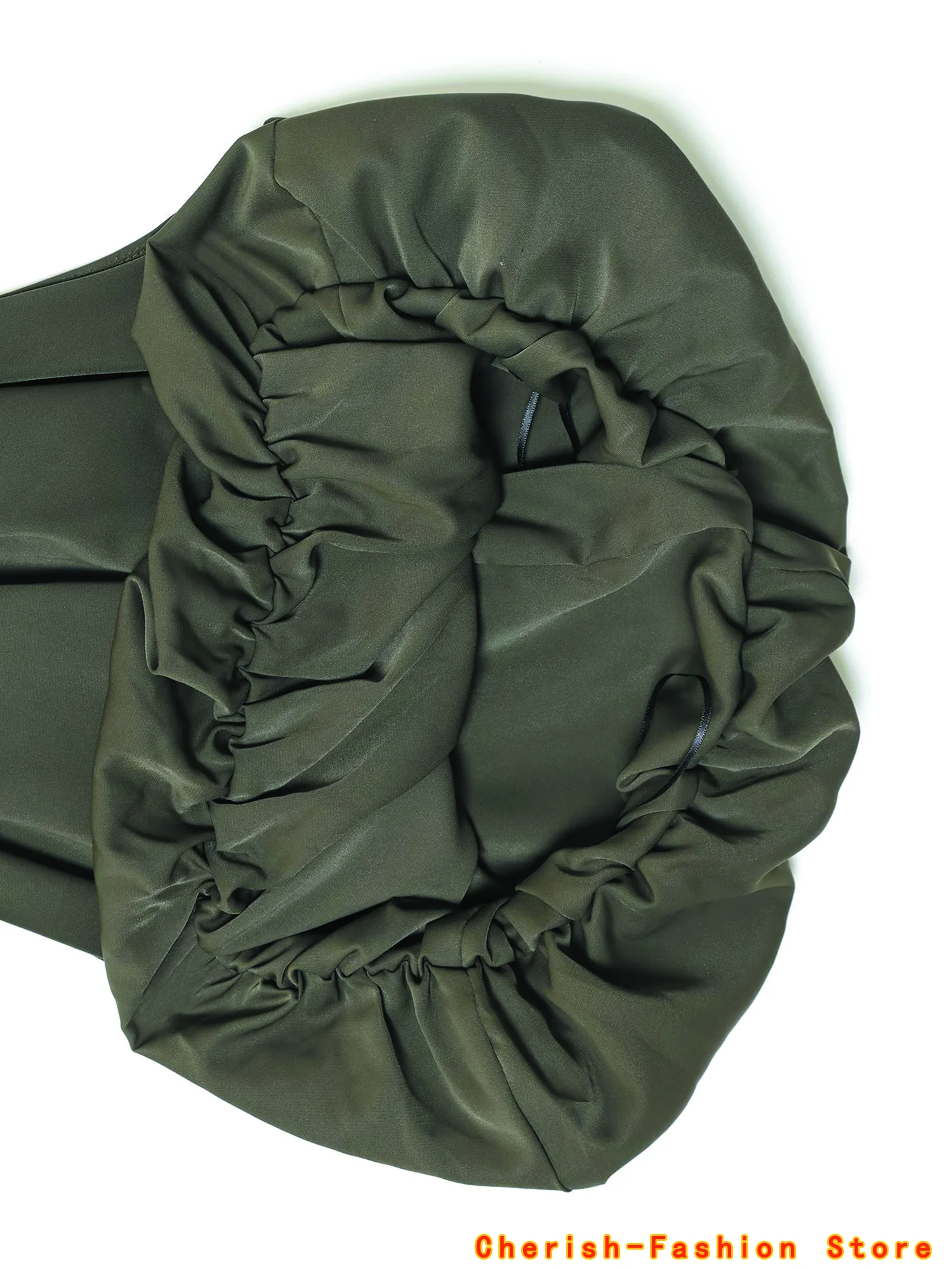 Haut sans manches vert armée pour femmes, haut décoratif avec nœud, Sexy et à la mode, personnalité folle, marque polyvalente, nouvelle collection été 2025