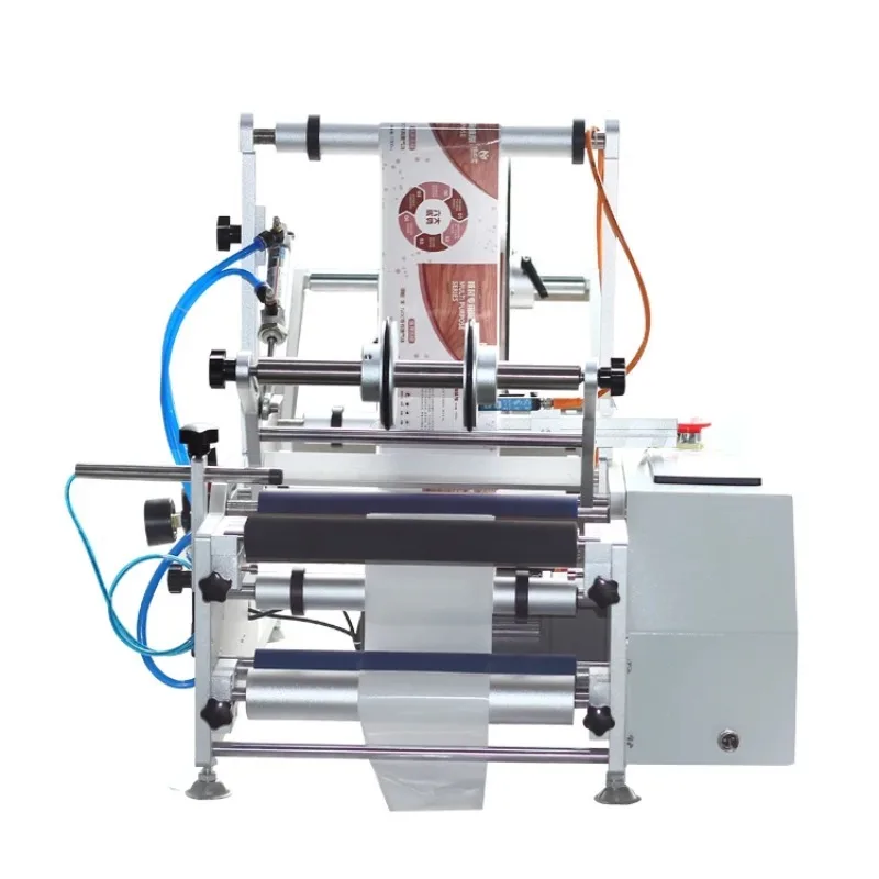 

Semi-Automatic Table-Top Labeling Machine for round Bottles Small Size Self-Adhesive Labeling for Plastic & Glass Bottles