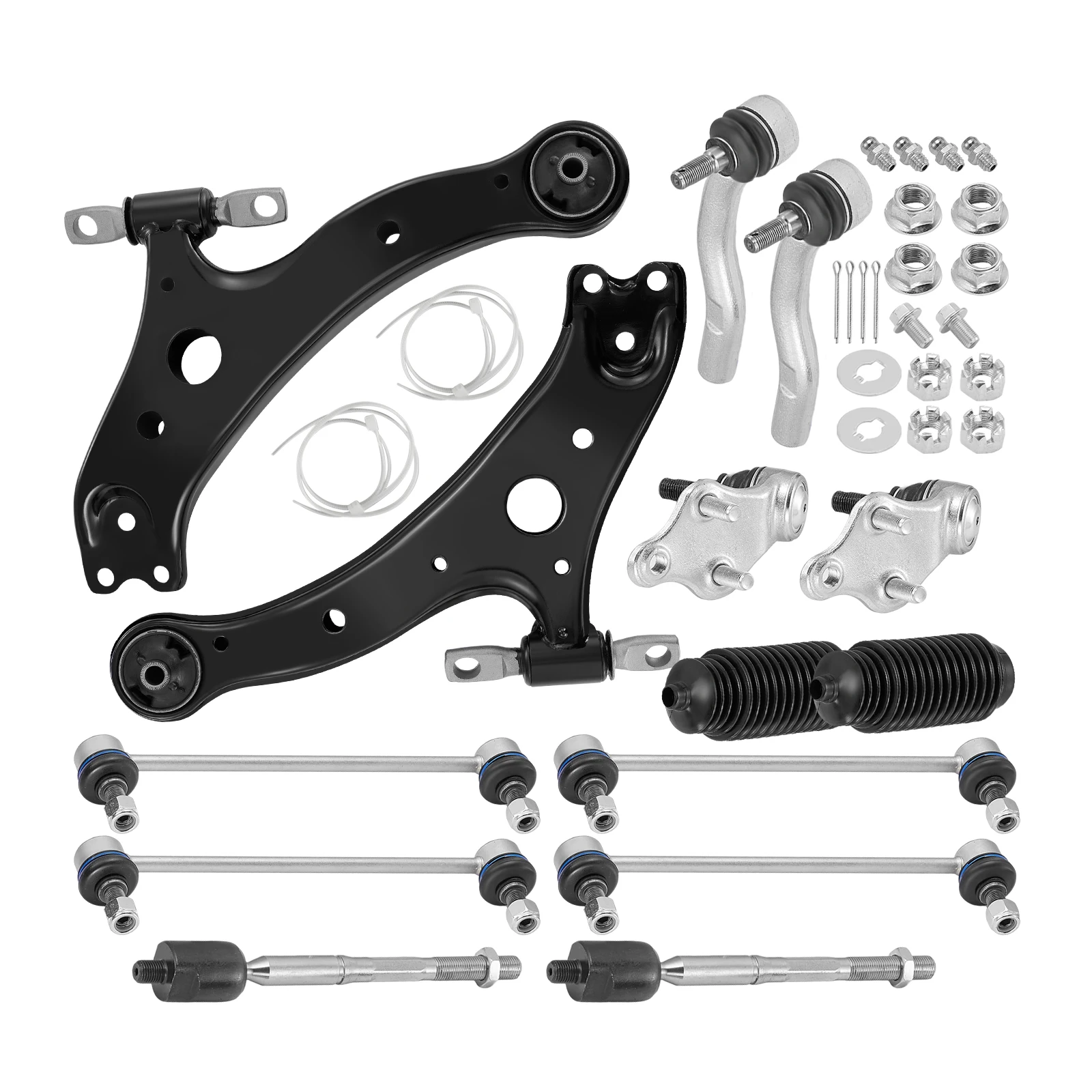 BDFHYK 14pcs Front Lower Control Arm Suspension Steering Kit with Boots for Toyota Camry 2007-2011 K620334 K620333 K500044