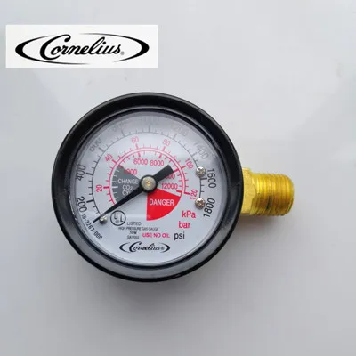 Cornelius CO2 steel gas cylinder pressure gauge high pressure gauge capacity gauge low pressure gauge head Coke machine accessor