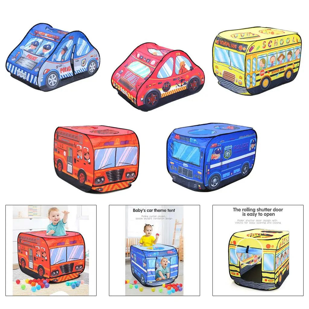 Tenda da gioco pieghevole per camion per bambini, ragazzi, bambini piccoli, finta casa da gioco, incollaggio interno ed esterno