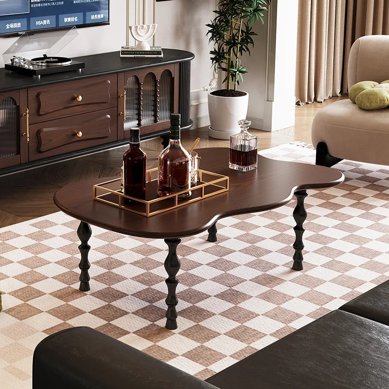 Quality American Luxury Style One Piece Table French Living Room Furniture Cloud Large Coffee Table 1.1m