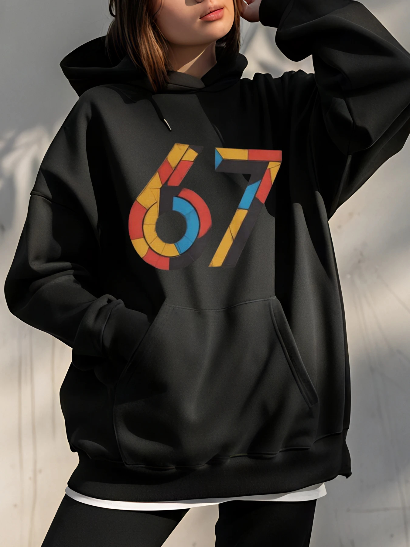 

Хэллоуин Зеленый Дракон Номер 67, свободный крой, повседневный свитшот с принтом, женская уличная одежда, пуловер в стиле Ins для праздничных нарядов