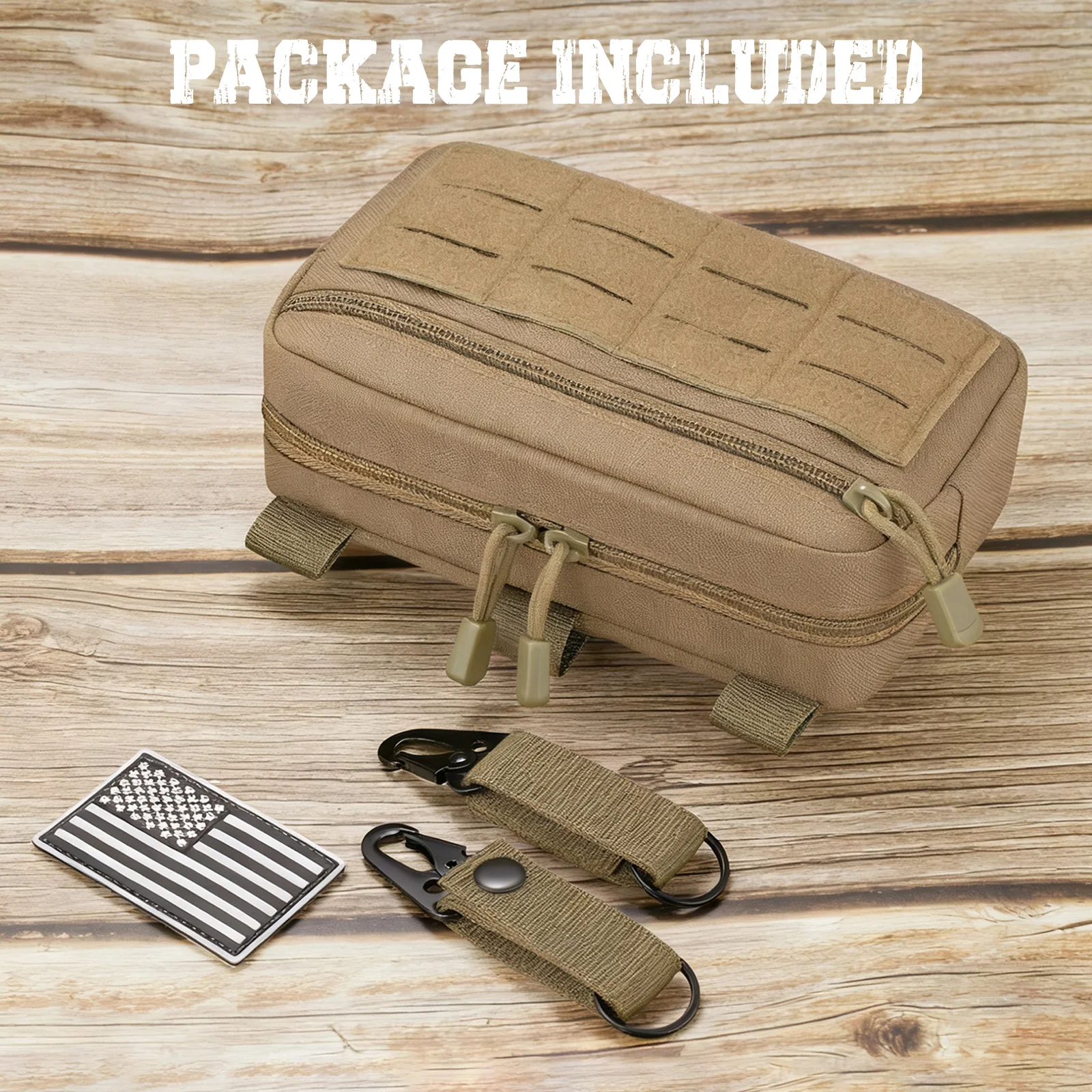 حزمة الخصر التكتيكية EDC - حقيبة أدوات الإسعافات الأولية MOLLE للهاتف الخلوي مع سلاسل المفاتيح