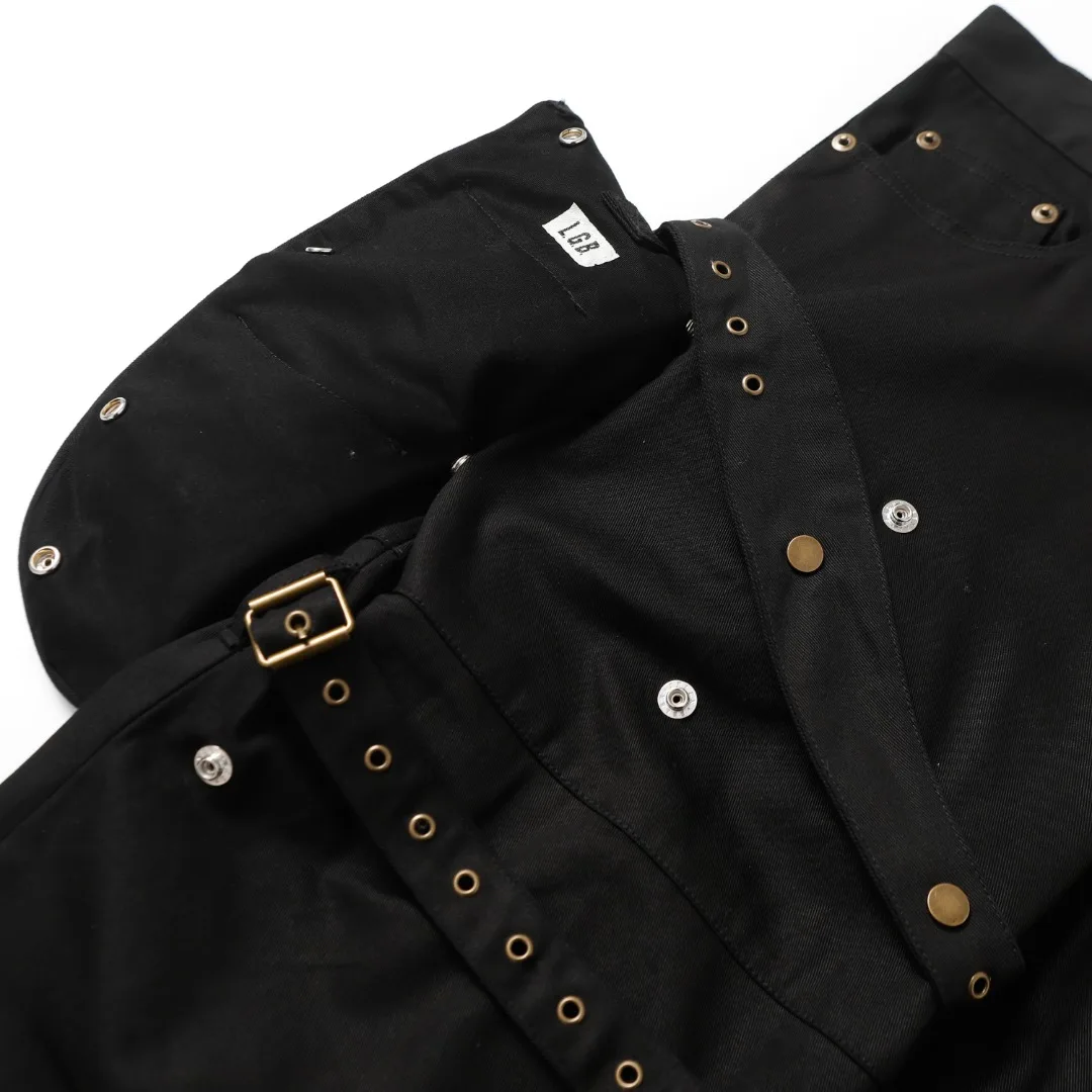 Celana Olahraga Antik Bertali Banyak Saku Hitam Celana Kargo Overall Serut Kualitas Terbaik Pria Wanita Jogger