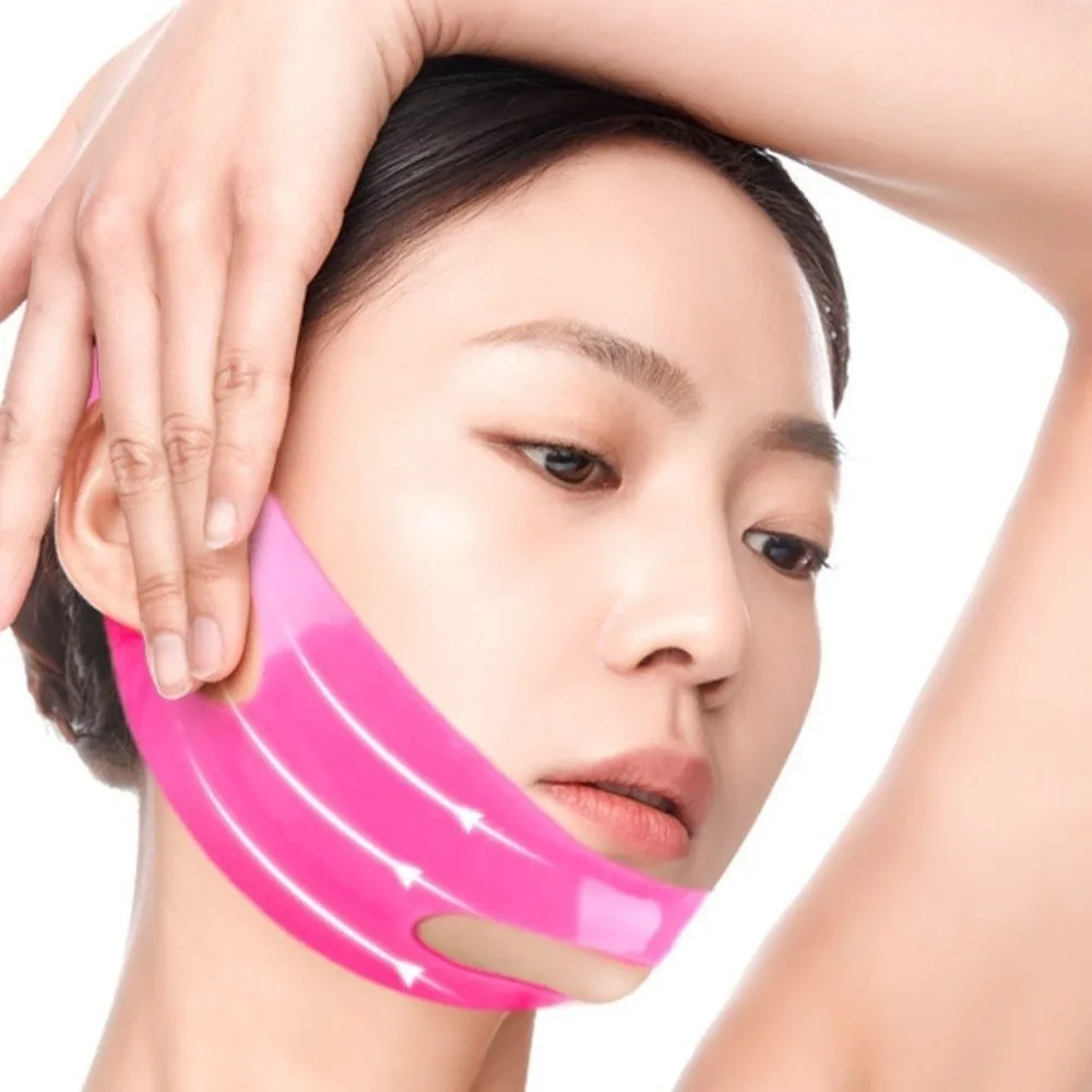 Siliconen gezichtsriem riemmasker Anti-rimpel Lift Up Lift Ovaal masker Beeldhouwen Schoonheid Gezicht Afslankriem Massage