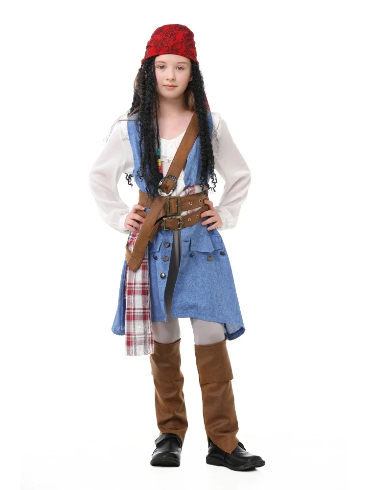 Unisex Retro Piraten-Cosplay-Outfit Blaue Weste Halloween Karneval Familien-Paar Kostüm Bühnenkostüm 2026 – Detail 37