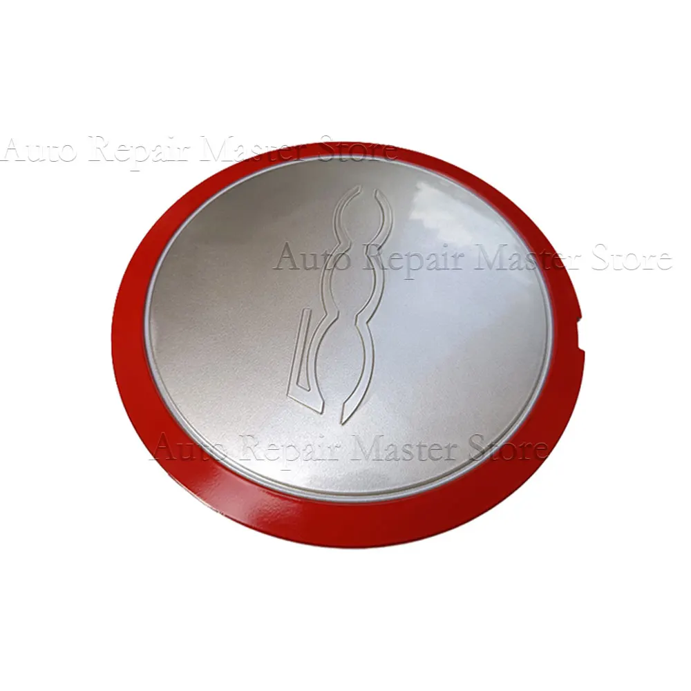 Silver/Red border  Dust Cover silver/Red border Hubcap For Fiat 500 Wheels Centre Hub Cap 68078419AC 68078421AC 51884863