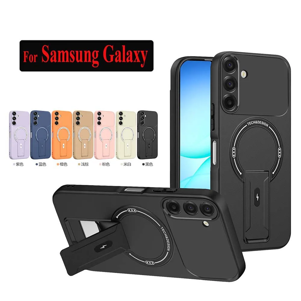 Fall Für Samsung Galaxy A17 A16 A15 A14 A13 A52 A26 A56 A54 A36 A35 A55 A07 A06 Matte Rüstung Ständer Halter Zurück Abdeckung Fundas