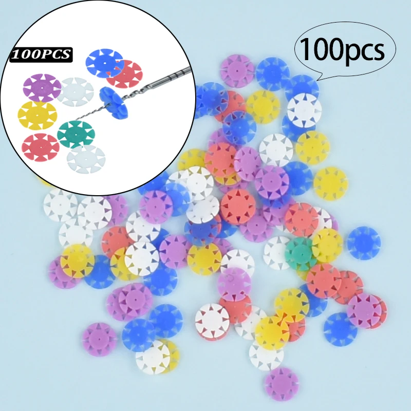 Dental Root Canal File Counter 100Pcs/bag Dental Endo Files Stoppers Flower Disinfection Silicone Marking Circle Dentistry