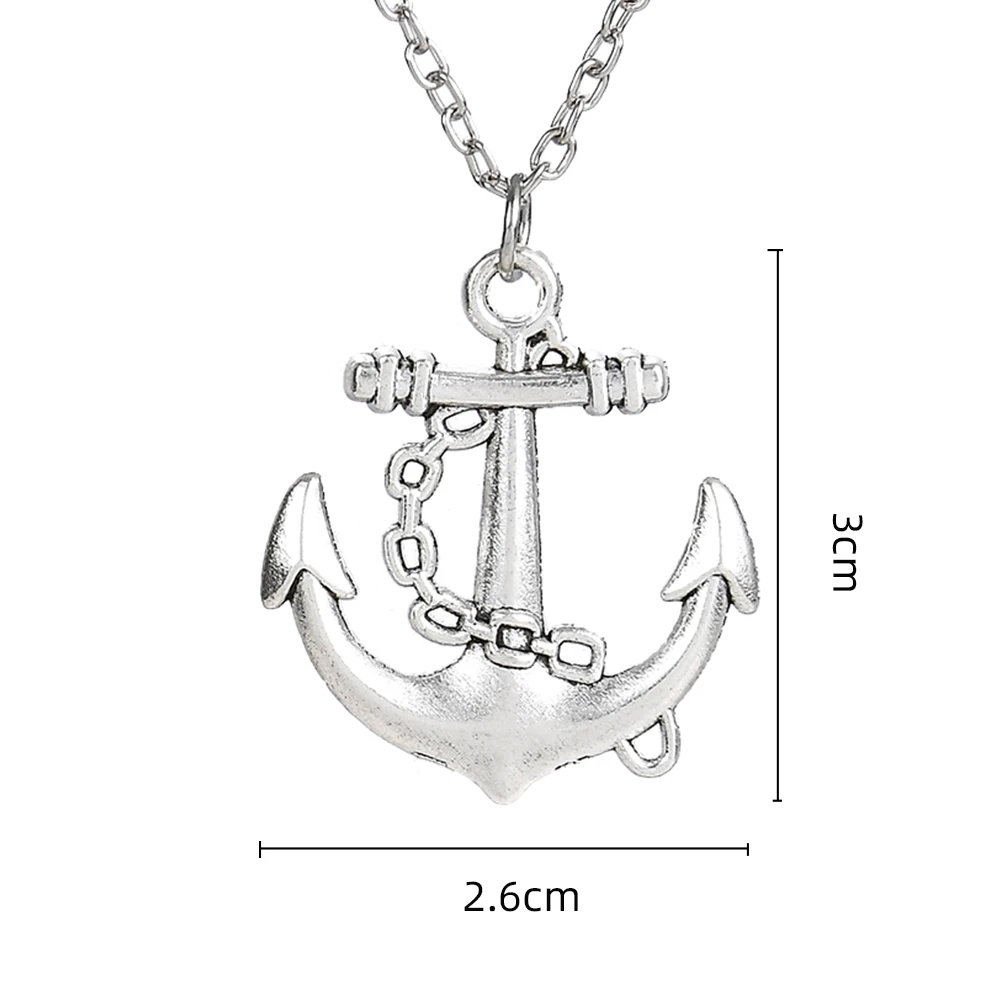 Hot Sale Pirates of the Caribbean Anchor Necklace Vintage Fashion Men's Necklace Personality Fashion Jewelry Accessories Gifts