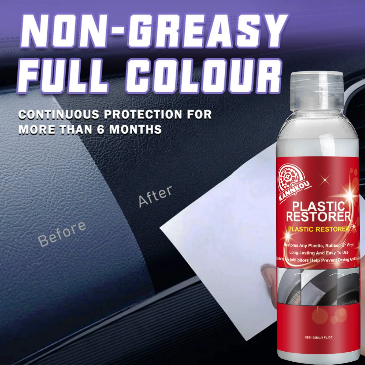 

Восстановитель пластика | Принесите пластик, резиновый и винил обратно в жизнь! | Удобный для восстановления отделки | Товары для безопасной автодетализации