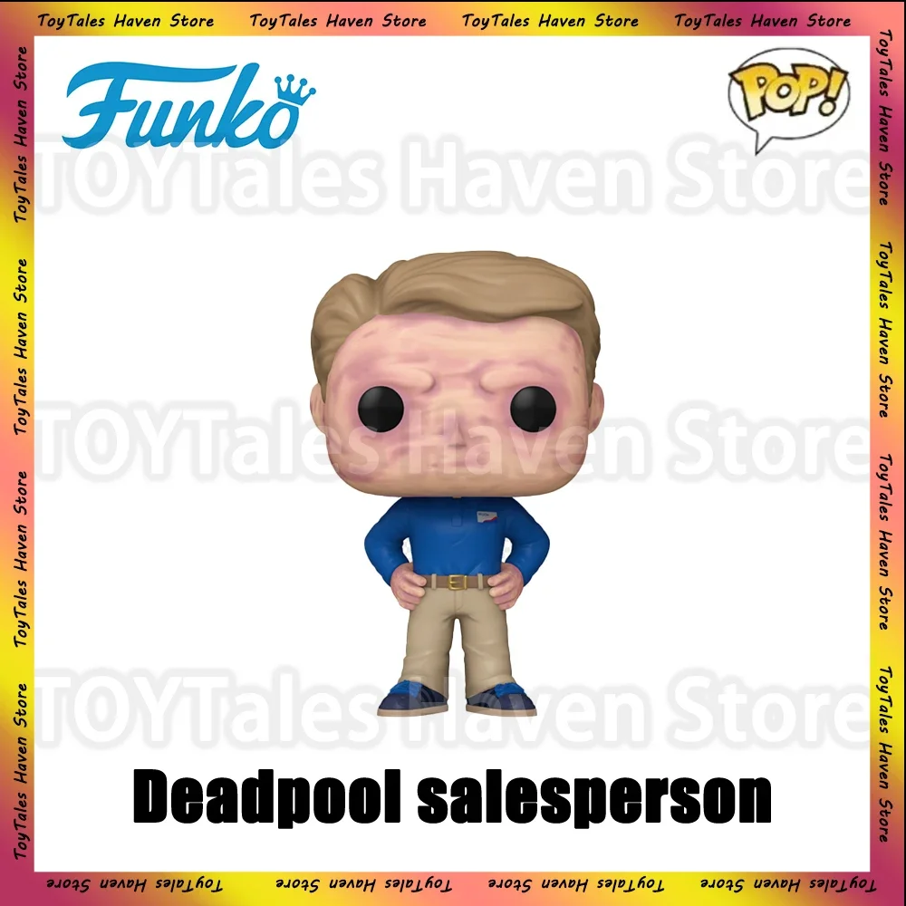 متوفر في المخزون Funko Pop! Deadpool 3: شخصية الرسوم المتحركة من الفينيل مقاس 4 بوصات من Deadpool Salesperson