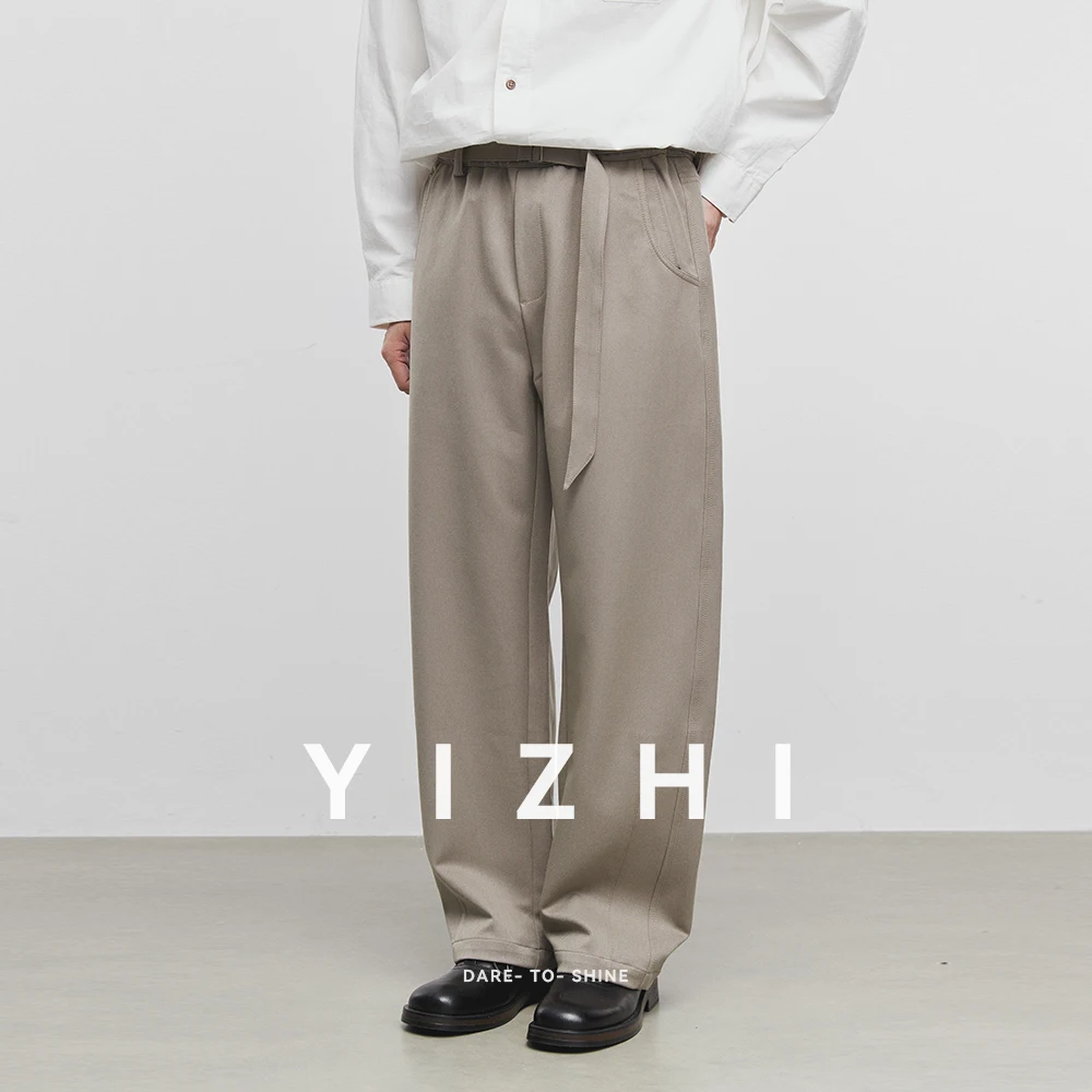 

American Retro Fashion Work Pants Loose Straight Leg Casual Trousers for Men Spring Autumn Wear Comfortable Long Pants