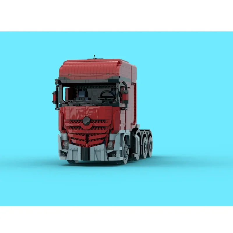 MOC-97784 nuevo camión rojo 8X4 RC camión de transporte urbano modelo de bloques de construcción • 2989 piezas MOC juguete de bloques de construcción creativo para niño