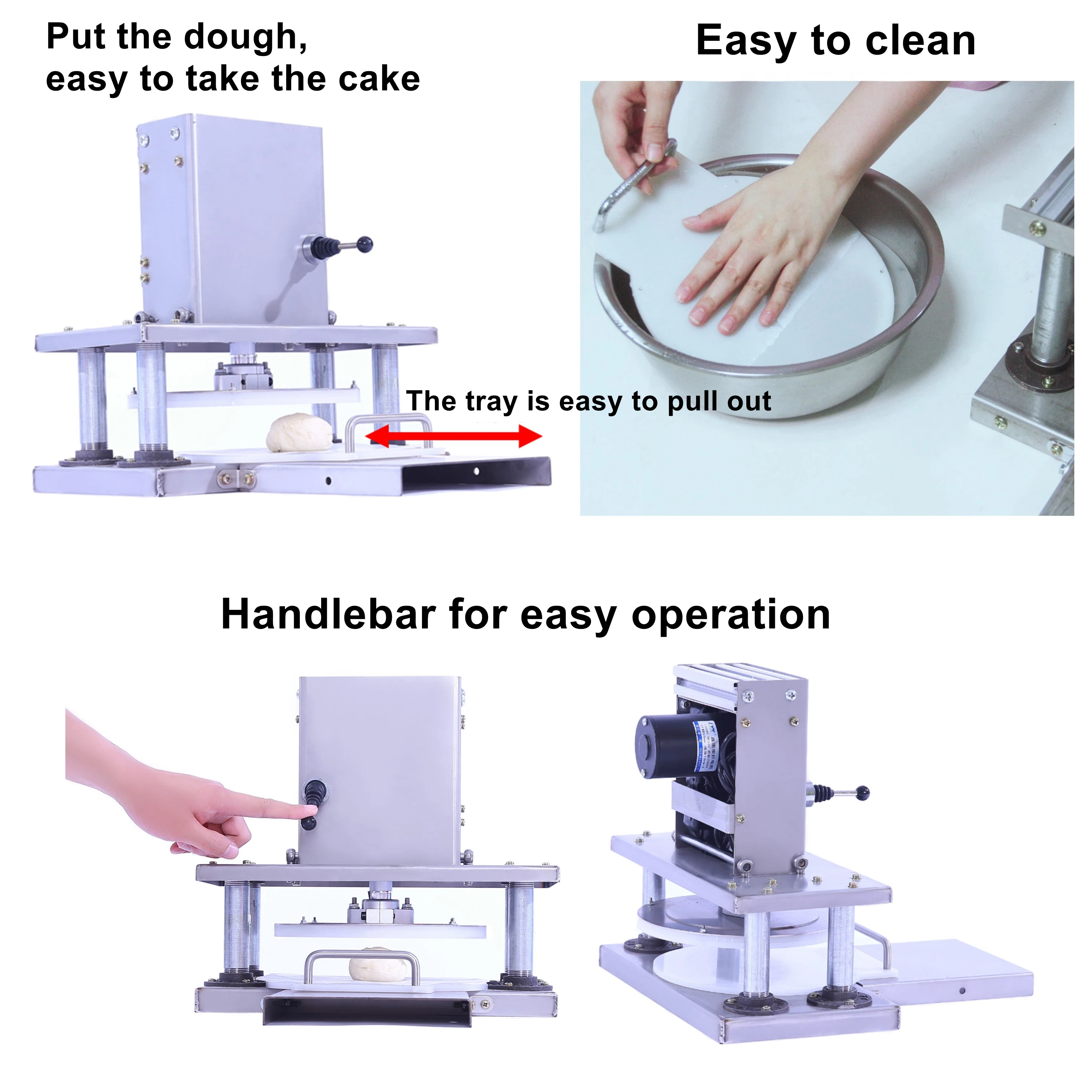 Electric cake press commercial hand-grabbing cake pressing machine flattening machine pressing dough tortilla burning artifact