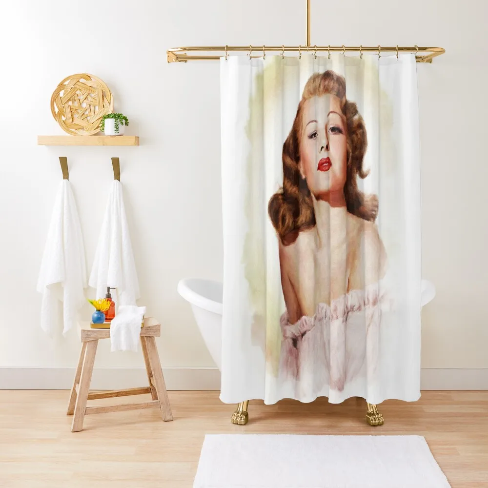 

Vintage Rita Hayworth Painting Shower Curtain Accessories For Shower And Services Bathroom Decor Window Curtain
